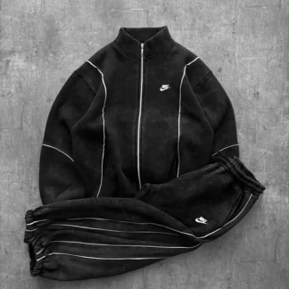Oversized washed striped lettering set · Black
