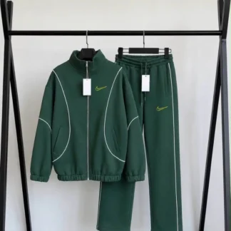 Oversized striped frame set · Green