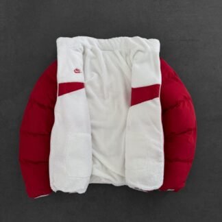 Reversible puffer jacket · Red / White