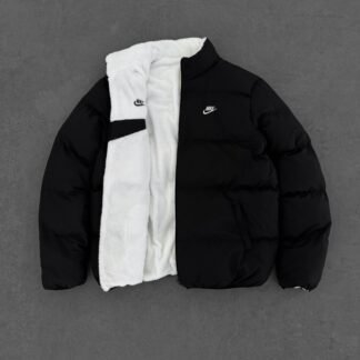 Reversible puffer jacket · Black / White
