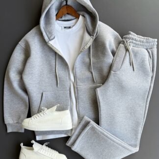 Zip-Up Hoodie & Joggers Set · Grey