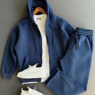 Zip-Up Hoodie & Joggers Set · Navy