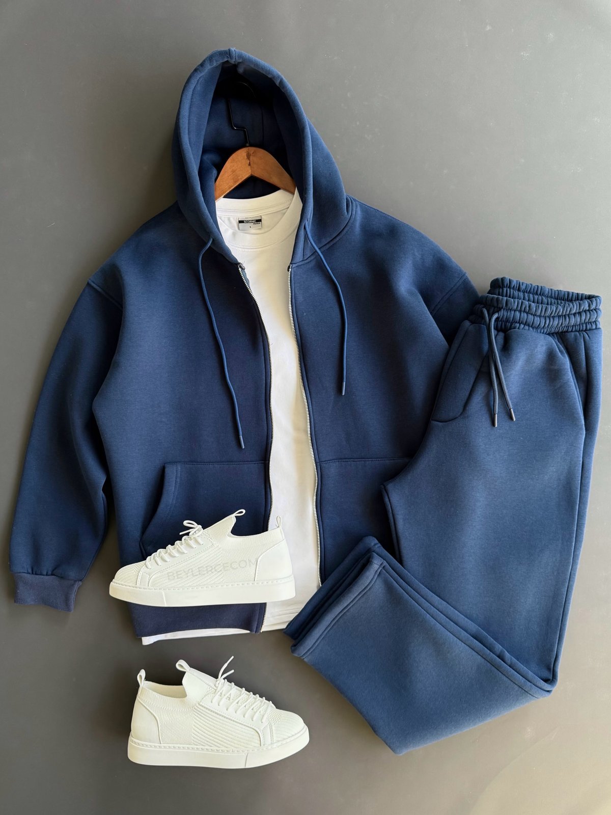 Zip-Up Hoodie & Joggers Set · Navy